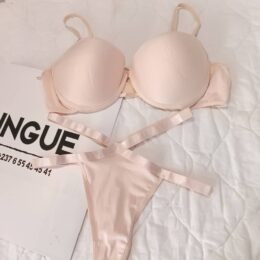 ensemble soutiens gorge-string beige